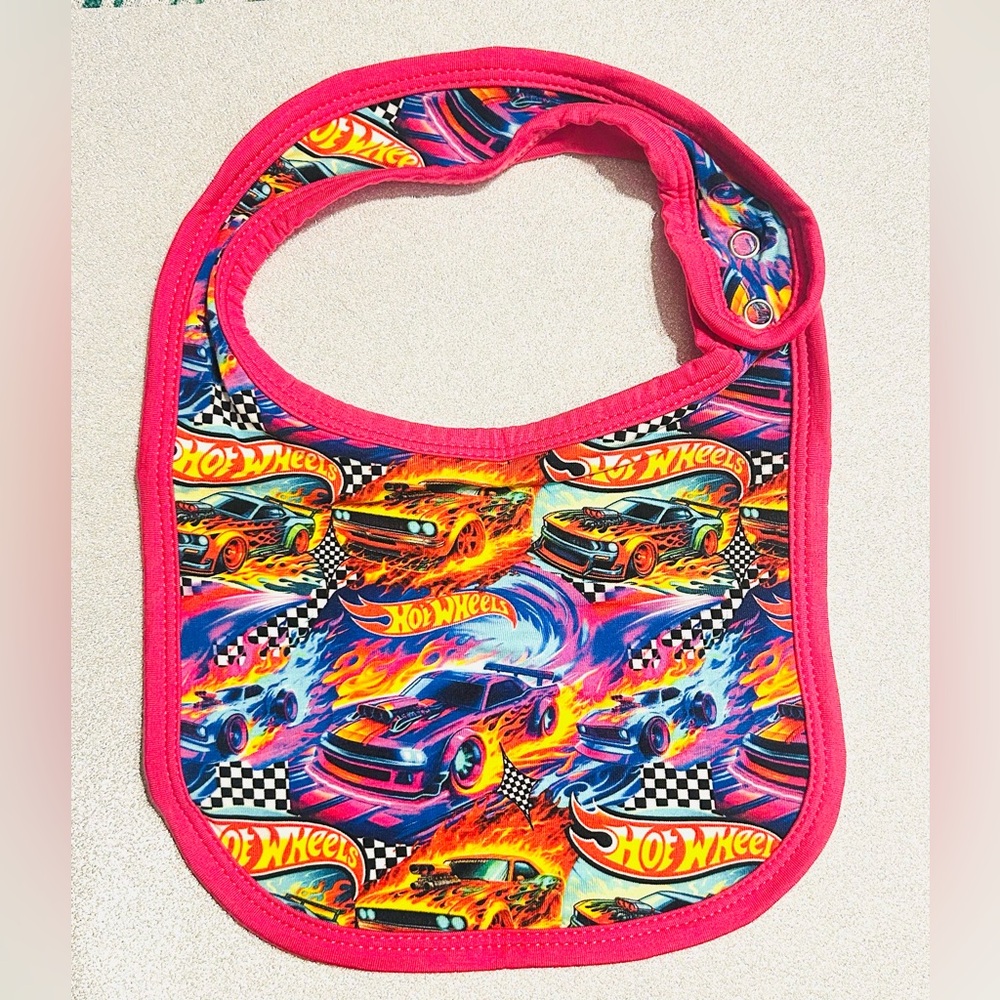 BAMBOO Blue and Pink Bibs with Energetic Racing Design